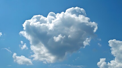 Cloud Shaped Like Heart: A fluffy cloud in the shape of a heart drifting across the sky.
