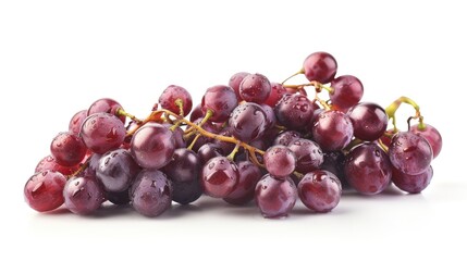 Fototapeta premium Grapes Ripe White Background. Generative AI
