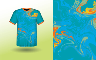 T-shirt Sport Design Template, T-shirt Mockup Abstract Grunge Sport Jersey Design For Cricket, Football Soccer, Racing, Sports, Running Soccer Jersey. Uniform Front View
