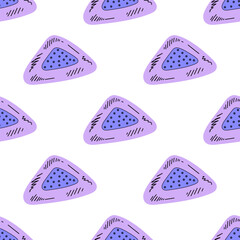 Vector flat school and office supplies Illustration. Eraser seamless pattern. Back to School. School essential illustration.