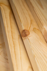 edged board made of pine wood for construction works
