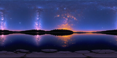 HDRI Night Time Landscape Equirectangular Panorama 35