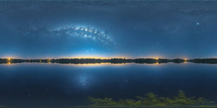 HDRI Night Time Landscape Equirectangular Panorama 10