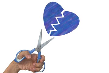 失恋するイメージ、縁を切る、心が傷つく