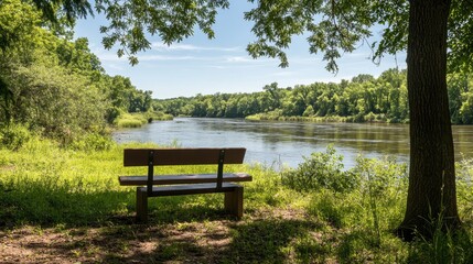 Fototapeta premium Seat river view. Generative AI