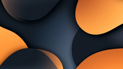 A smooth abstract design featuring dark and warm orange curves, creating a modern and dynamic visual effect.