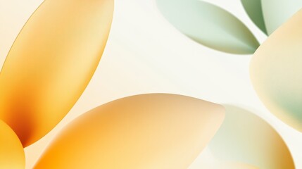 A soft, abstract composition featuring overlapping organic shapes in warm and cool tones, creating a serene visual effect.