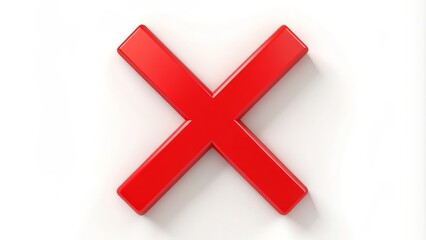 A blank white background with a red "X" symbol overlaid on top, indicating the absence or prohibition of something, such as information or data.
