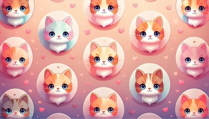 可愛いCGの猫のイラスト