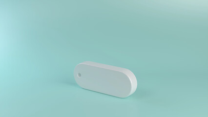 Tag-shaped 3D icon