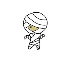 ハロウィンの可愛いミイラ男