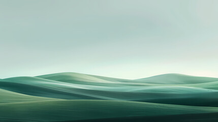 Hills in the early morning, tranquil and beautiful natural scenery