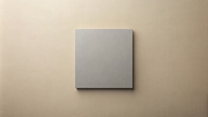 A minimalist grey square with clean lines and subtle texture, set against a neutral background, evoking simplicity, sophistication, and modern design principles.