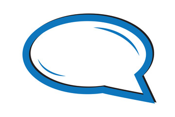 Speech bubble for comics. Words balloon illustration. Comic text cloud. Hand-drawn banner