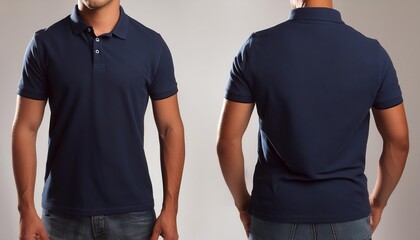 Red Polo - Shirt Mockup for Product Design - T-shirt Template for Logo Placement and Branding - Template for Company Shirt and Work Clothing - Presentation Background for Corporate Identity 