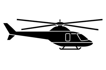 helicopter silhouette, helicopter vector graphic illustration, helicopter icon

