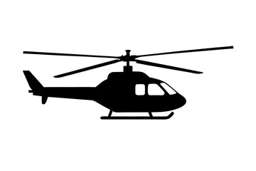 helicopter silhouette, helicopter vector graphic illustration, helicopter icon
