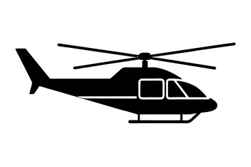 helicopter silhouette, helicopter vector graphic illustration, helicopter icon
