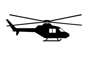 helicopter silhouette, helicopter vector graphic illustration, helicopter icon
