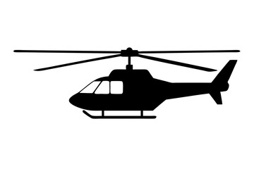 helicopter silhouette, helicopter vector graphic illustration, helicopter icon
