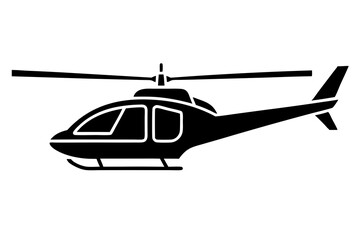 helicopter silhouette, helicopter vector graphic illustration, helicopter icon
