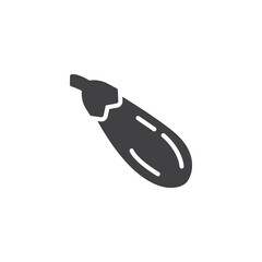 Eggplant vegetable vector icon