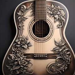 malowana gitara