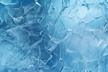 Obraz premium Processed collage of thick layer of cracked ice texture. Background for banner, backdrop or texture