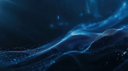Abstract Blue Digital Wave