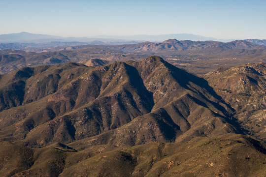 Panoramic view of San Diego County from Hot Springs Mountain pea