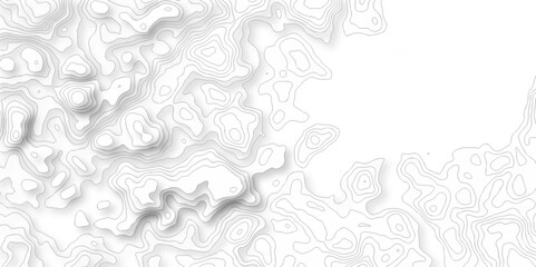 Abstract vector black wave curve Topography grid map. white wave line geography landscape Topo contour map on white background. Geographic mountain relief diagram line pattern.