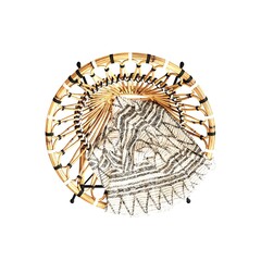 armchair isolated on white background, comfortable furniture for home interior, 3D illustration, cg render