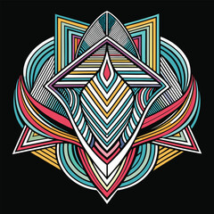 vector colorful abstract tribal ethnic background pattern