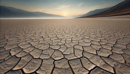 乾燥 砂漠 ひび割れ 地面 日差し 夕日 日没 クローズアップ 荒地 自然 厳しい環境 乾いた 土壌 脱水 太陽 熱い クラック 土地 大地 茶色