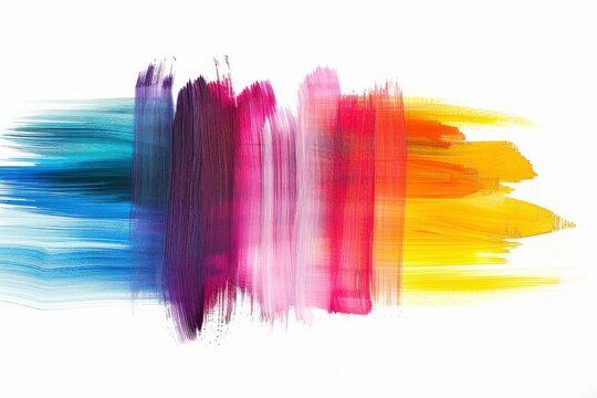 Serene brush stroke series in soft pastel hues