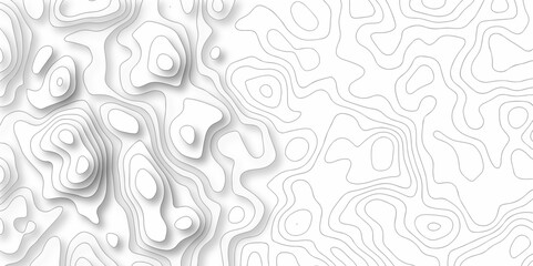 	
Vector black wave curve Topography grid map. white wave line geography landscape Topo contour map on white background. Geographic mountain relief diagram line pattern.