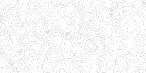 Vector black wave curve Topography grid map. white wave line geography landscape Topo contour map on white background. Geographic mountain relief diagram line pattern.