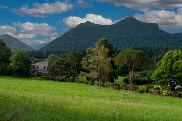 Obraz premium mountain landscape, French Pyrenees, near Lourdes