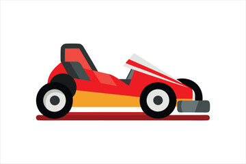 go kart vehicle vector artwork illustration