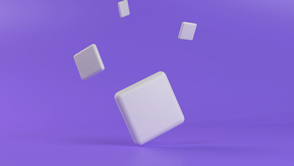 White application square icon on a purple background 