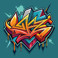 Obraz premium colorful graffiti style vector design illustration