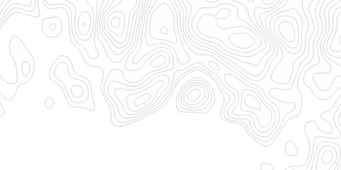 Vector black wave curve Topography grid map. white wave line geography landscape Topo contour map on white background. Geographic mountain relief diagram line pattern.
