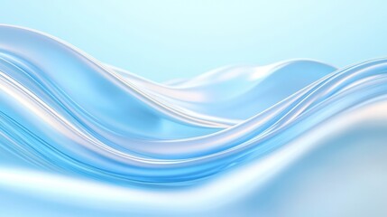 A blue wave with a silver tint