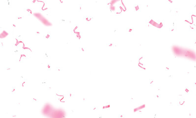 Beautiful pink confetti banner for party and celebration background