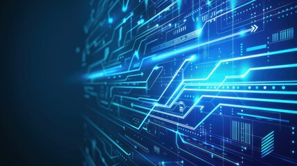 Obraz premium Abstract Digital Circuitry Background