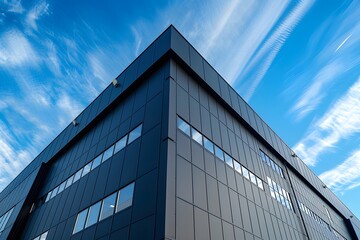 Modern Architectural Design Against a Clear Blue Sky