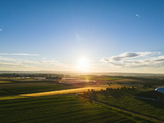 Fototapeta premium sunset over the field