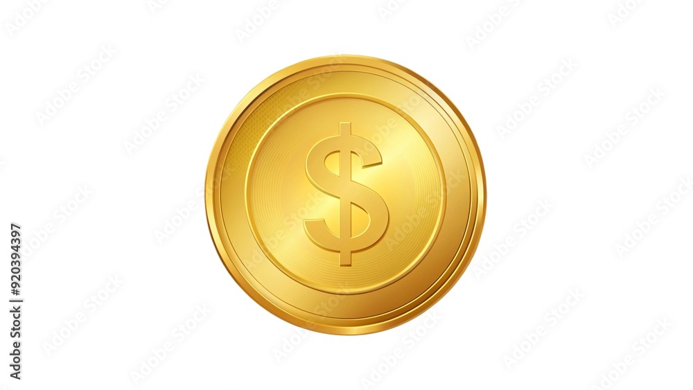 Wall mural dollar gold coin illustration