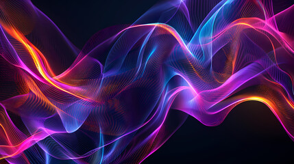 Fototapeta premium Abstract lines of modern art, unique line art