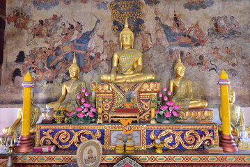 Wat Uposatharam or Wat Bot is the most famous landmark in Uthai Thani, Thailand 
